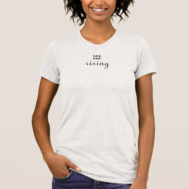 Aquarius Rising Ascendant Astrology Zodiac Sign T-Shirt (Front)