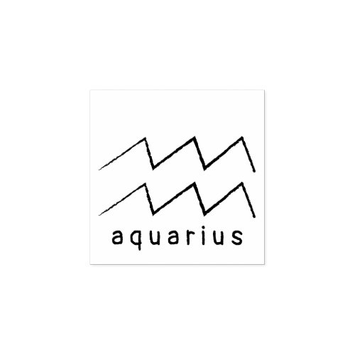 Aquarius Rubber Stamp