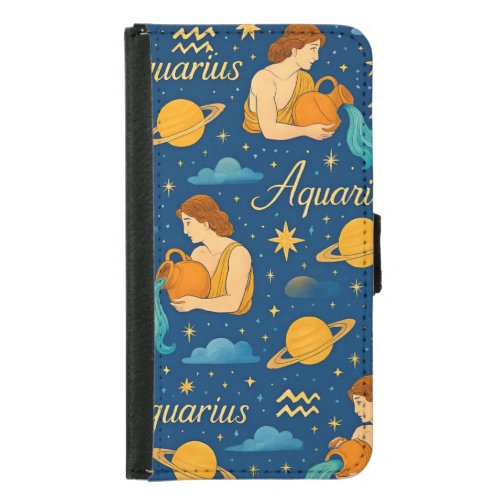 Aquarius Samsung Galaxy S5 Wallet Case