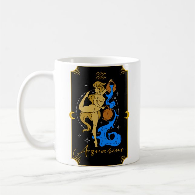 Aquarius Saucy Signs Astrological Mug (Left)