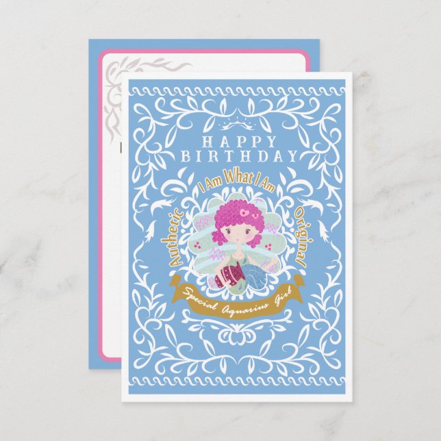 Aquarius Sign Birthday (Front/Back)