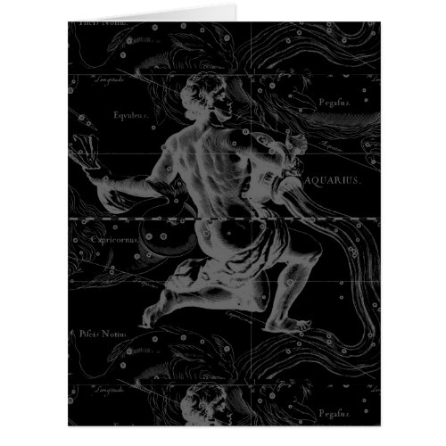 Aquarius Sign Constellation Map by Hevelius