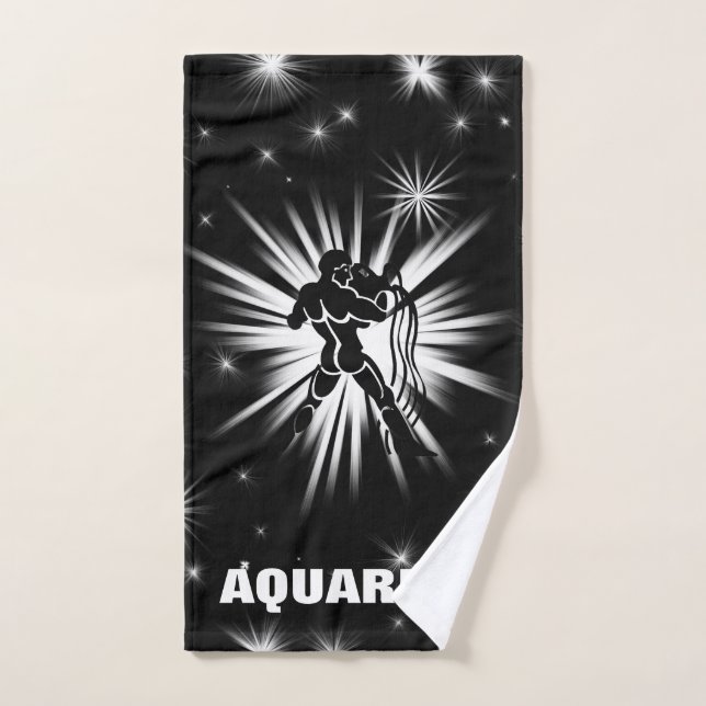 Aquarius sign hand towel  (Hand Towel)