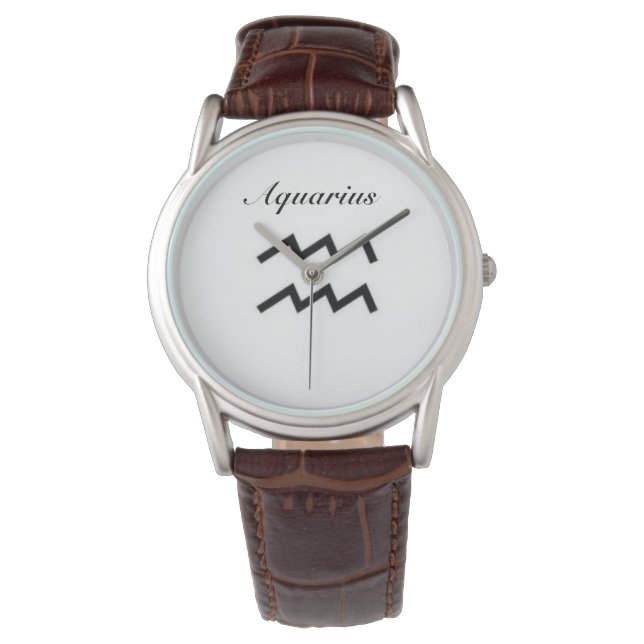 Aquarius Sign of the Zodiac. Mens Watches (Front)