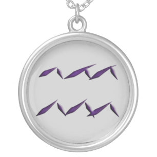 aquarius silver plated necklace