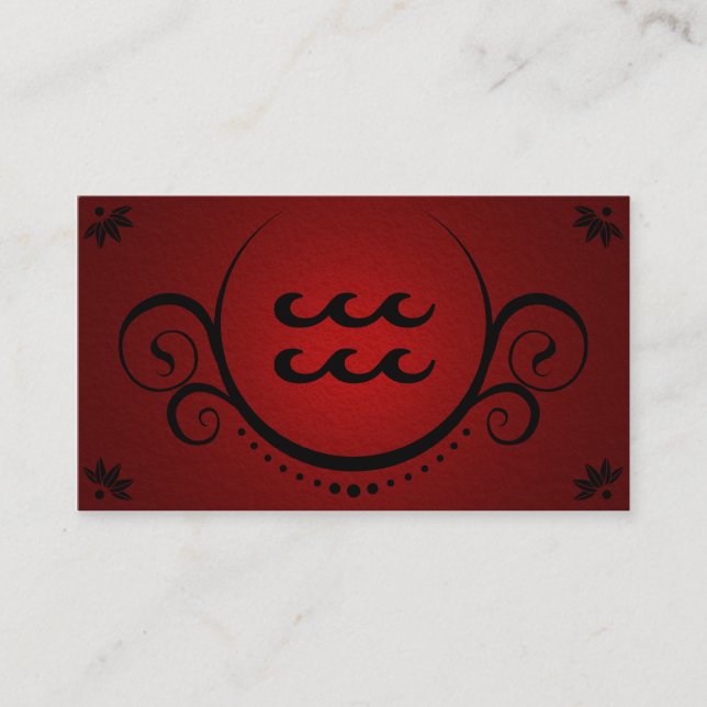 aquarius sophistications business card (Front)