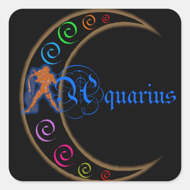Aquarius Square Sticker (Front)