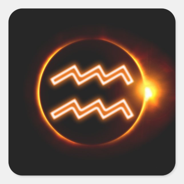 Aquarius Square Sticker (Front)
