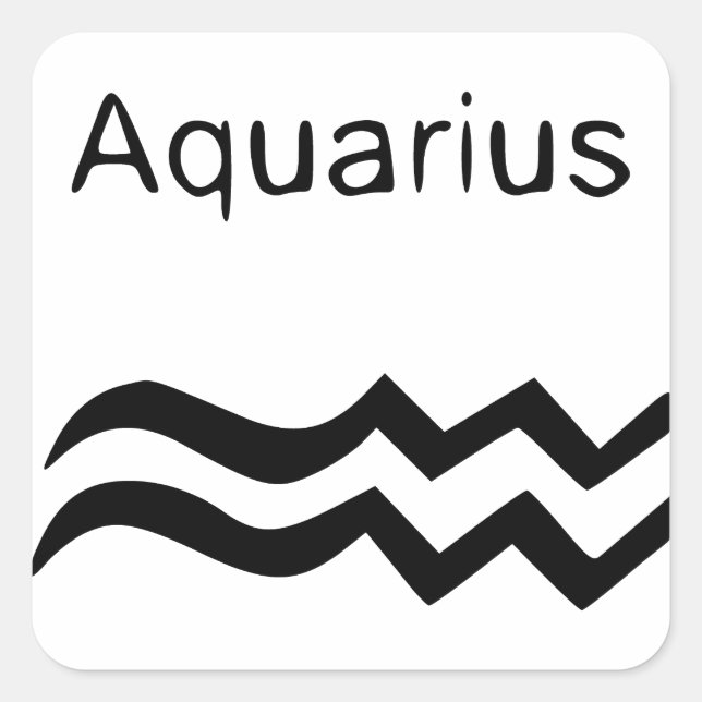 Aquarius Square Sticker (Front)