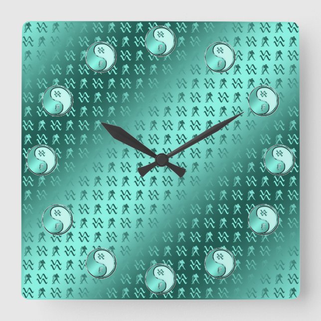 Aquarius Square Wall Clock (Front)
