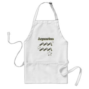 Aquarius symbol adult apron