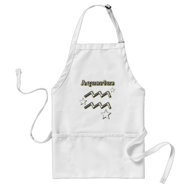 Aquarius symbol adult apron (Front)