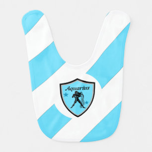 Aquarius symbol     baby bib