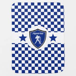 Aquarius symbol baby blanket