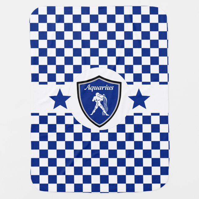 Aquarius symbol baby blanket (Front)