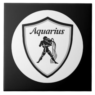 Aquarius symbol        ceramic tile