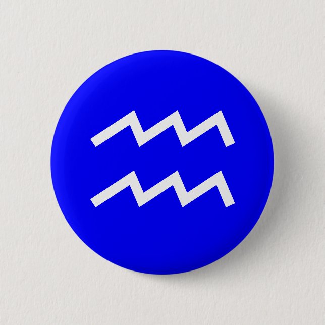 Aquarius Symbol - Customized Pinback Button (Front)