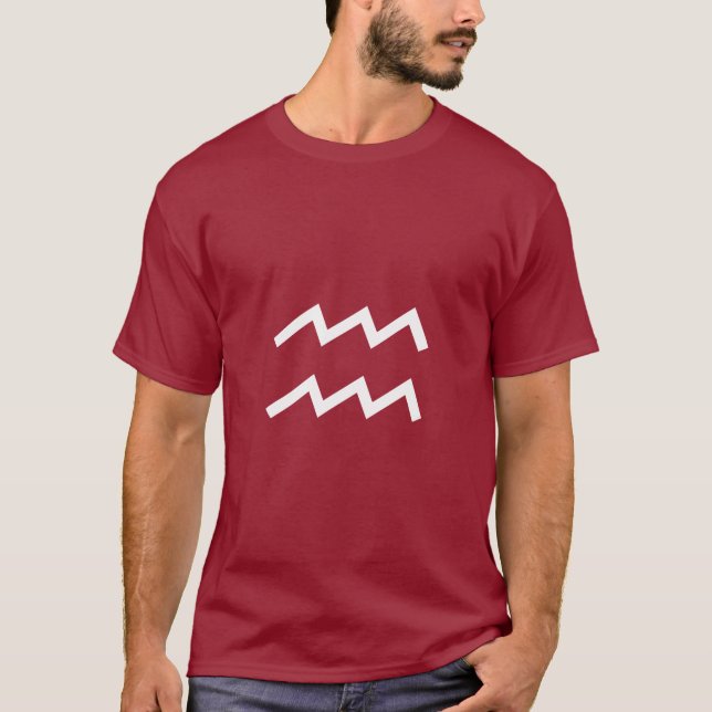 Aquarius Symbol - Customized T-Shirt (Front)
