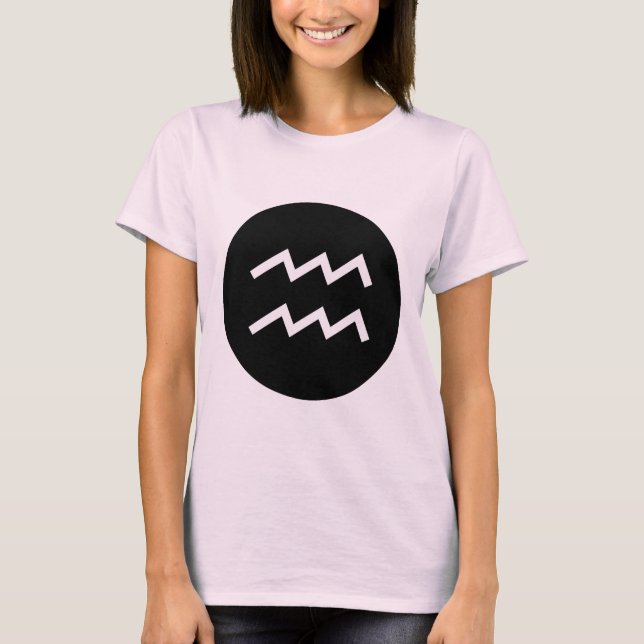 Aquarius Symbol - Customized T-Shirt (Front)