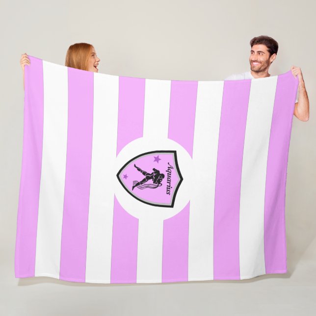 Aquarius symbol  fleece blanket (In Situ)