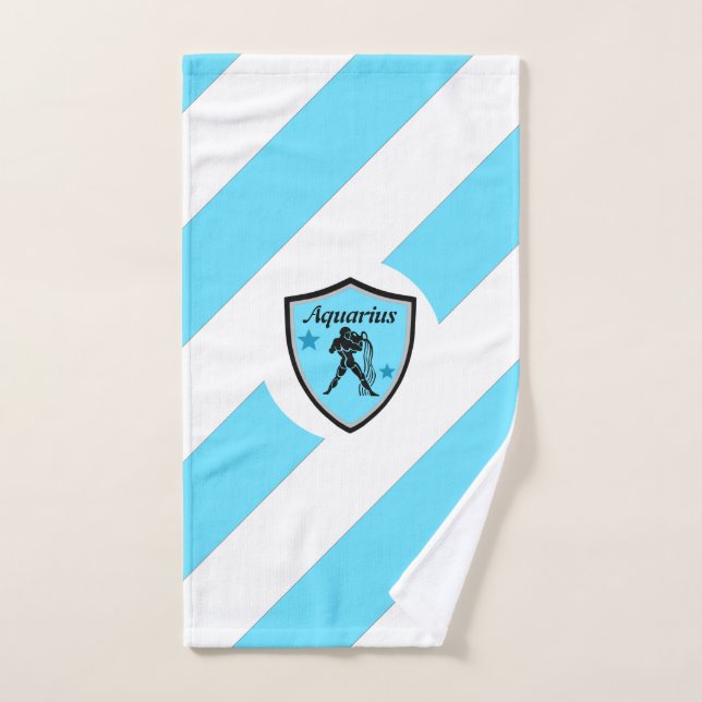 Aquarius symbol     hand towel  (Hand Towel)