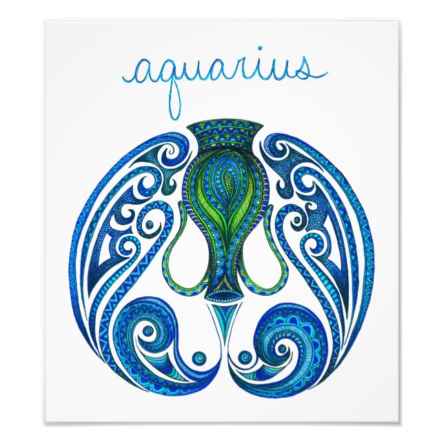 Aquarius Symbol Photo Print (Front)