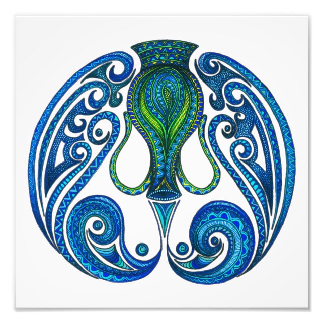 Aquarius Symbol Photo Print (Front)