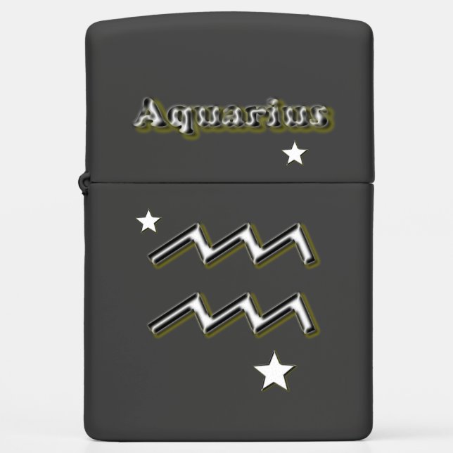 Aquarius symbol zippo lighter (Front)