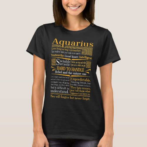 Aquarius T Shirt Aquarius Birthday t_shirt