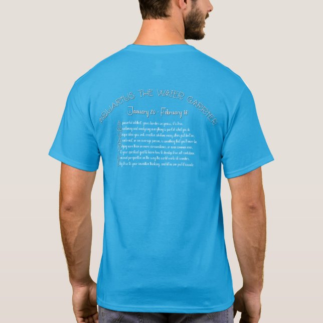 Aquarius T-Shirt – Teal (Back)