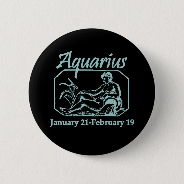 Aquarius Teal Button (Front)