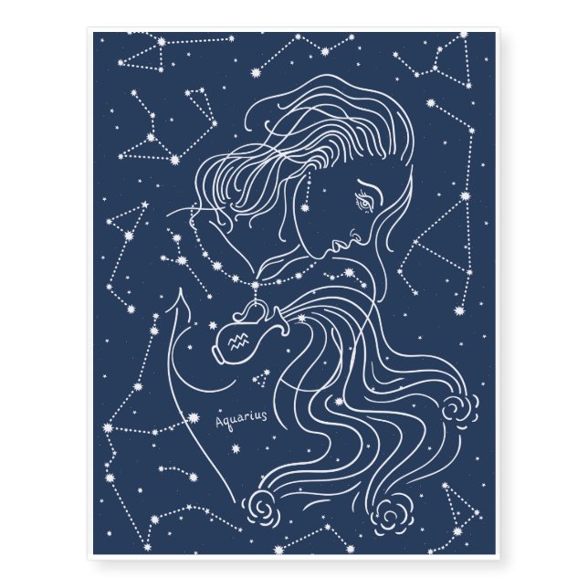 Aquarius Temporary Tattoos (Front)