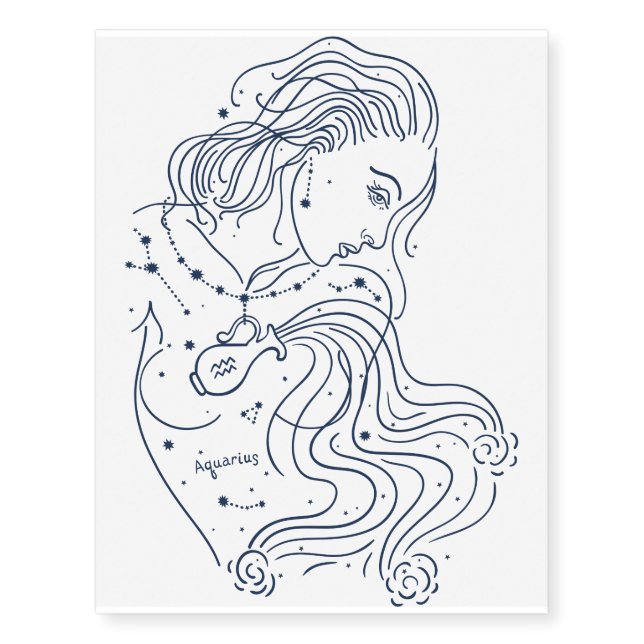 Aquarius Temporary Tattoos (Front)