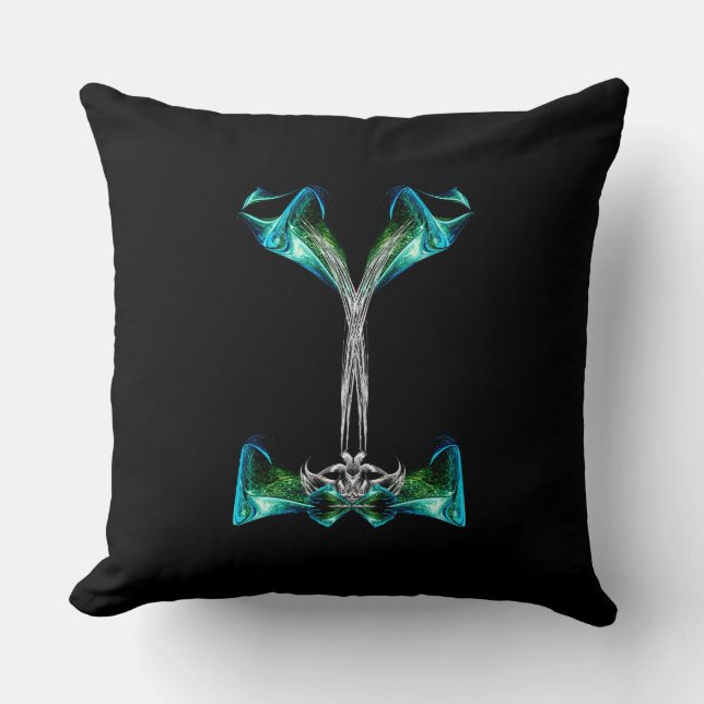 Aquarius – The Electric Current Throw Pillow (Front)