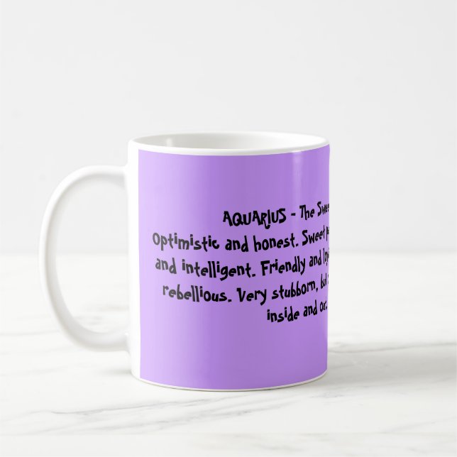 AQUARIUS - The Sweetheart ~ ( Jan 20 - Feb 18 )... Coffee Mug (Left)