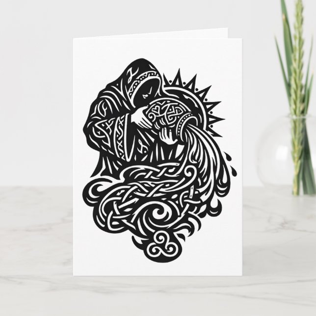 Aquarius — The Water Bearer by BurnsInHell Card (Front)