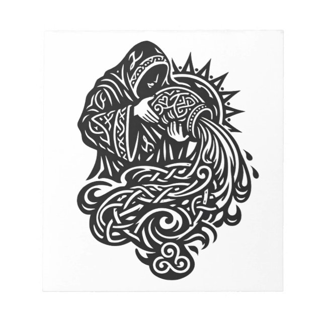Aquarius — The Water Bearer by BurnsInHell Notepad (Front)