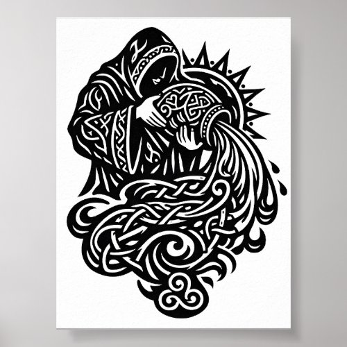 Aquarius — The Water Bearer by BurnsInHell Poster