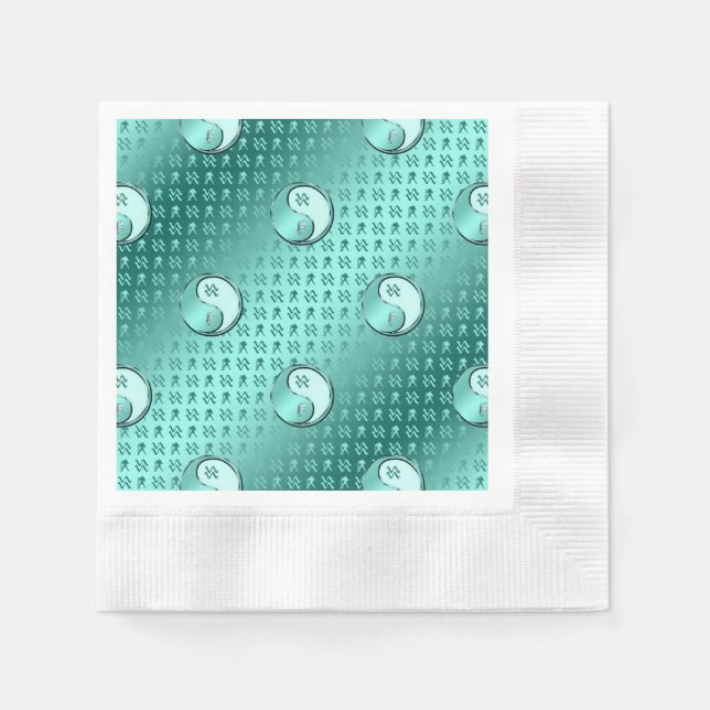 Aquarius the Water Bearer Napkins (Front)