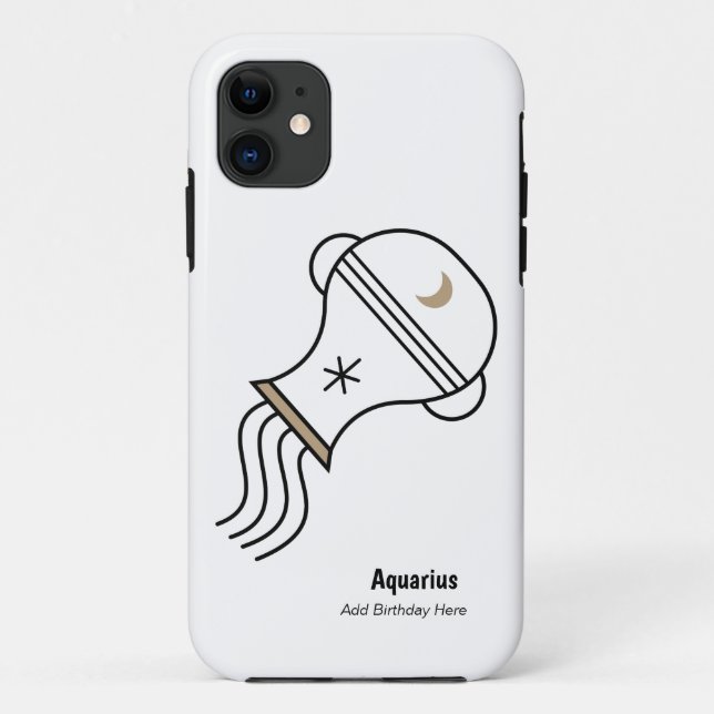 Aquarius the water bearer personalized Case-Mate iPhone case (Back)