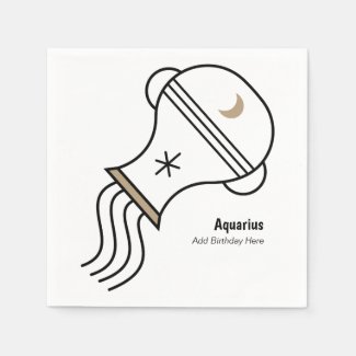 Aquarius the water bearer personalized party favor