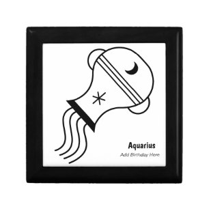 Aquarius the water bearer personalized trinket gift box