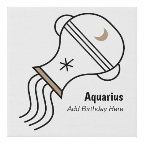 Aquarius the water bearer personalized wall art