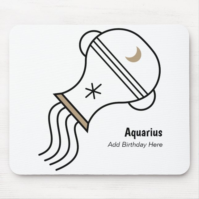 Aquarius the water bearer personalized zodiac mouse pad (Front)