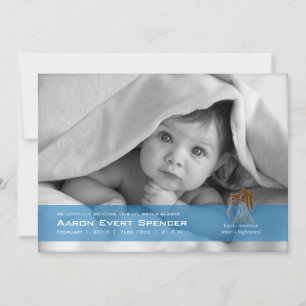 Aquarius the Water Bearer Photo Birth Announcement