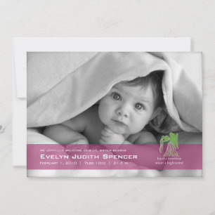 Aquarius the Water Bearer Photo Birth Announcement