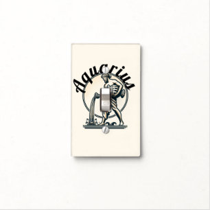 Aquarius the Water Bearer Vintage Zodiac Light Switch Cover