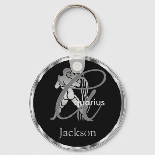 Aquarius ♒ the Water Bearer - Zodiac Sign Keychain
