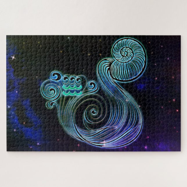 aquarius the water carrier zodiac puzzle (Horizontal)