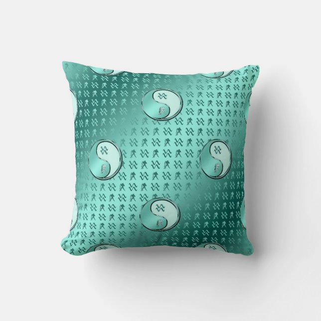Aquarius Throw Pillow (Front)